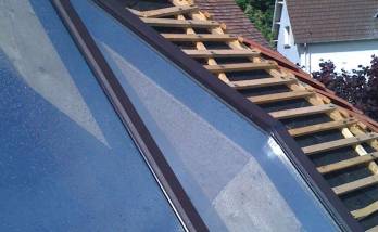 pose d'une couverture en bac acier + zinguerie