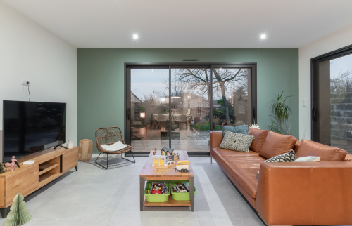 Extension de maison pour créer un salon séjour spacieux à Vertou