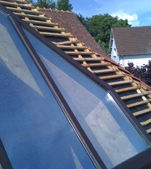 Avant remplacement du liteau cassé à Cournon d'Auvergne