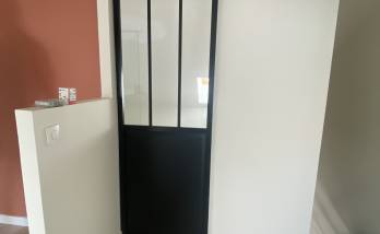 Mise en place de porte coulissante 