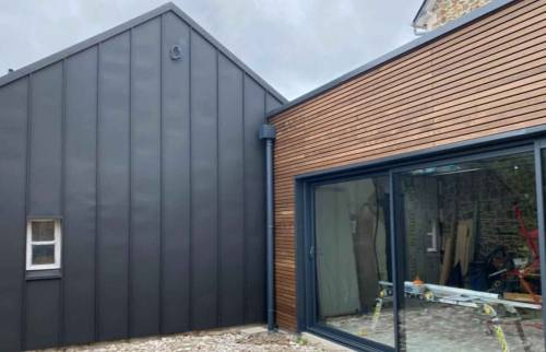 Création d'une extension bardage claire voie - 50660 Tourneville-sur-Mer