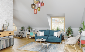 Relooking du salon sous combles