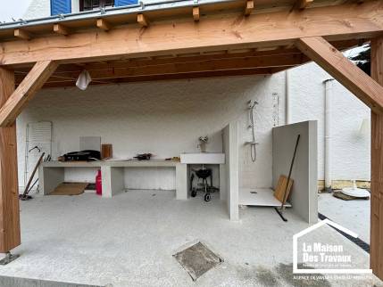 Construction d’un préau en bois à Pénestin (56760)