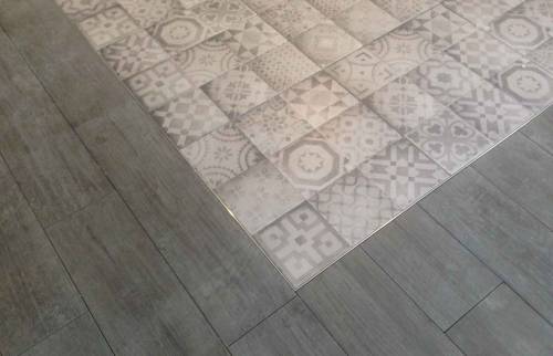 mix carreaux de ciment et parquet - Aix-les-Bains (73)  