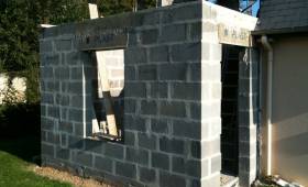 Construction d'un garage pour un agrandissement de maison