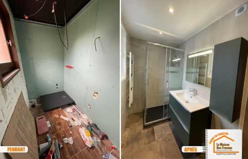 rénovation appartement ancien, aménagement appartement montagne, rénovation complète salle de bain