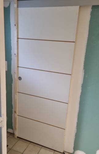 Porte coulissante de la nouvelle SDB