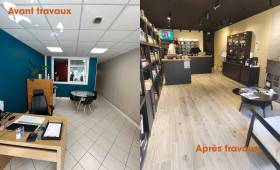 Avant/Après rénovation de la boutique à Yerres (91330)