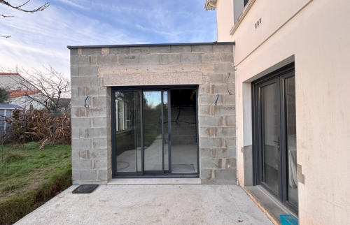 Création d'une extension à Saint-Sébastien-sur-Loire - travaux en cours