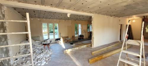 Travaux d'ouverture de mur porteur en cours - Bombon 77720