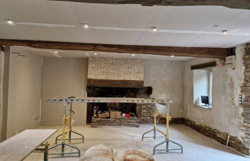 Installation d'un faux plafond