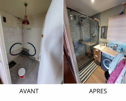 Rénovation de salle d'eau dans un appartement à Arras 62