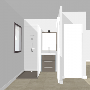 Agrandissement, rénovation et décoration d'une petite salle d'eau - CELINE JOUVANCEAU - La Maison Des Architectes