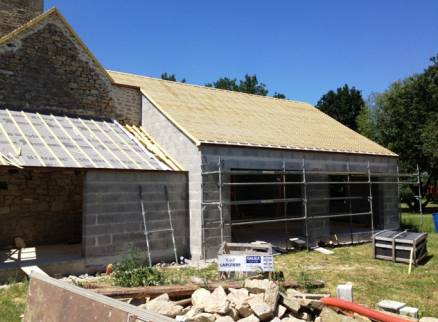 Avant et après construction de garage Craponne