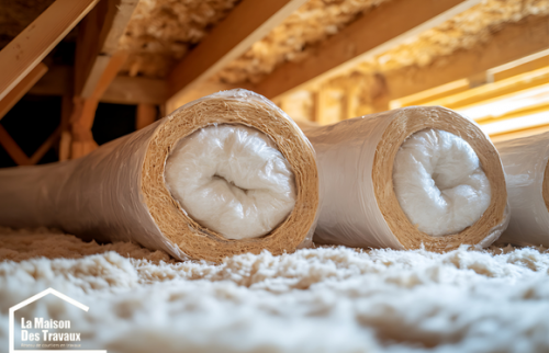 Laine soufflée dans les combles