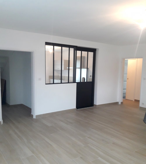 Verrière d'atelier pour séparation de la cuisine et du séjour