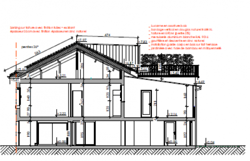 Plans 3D rénovation avec création de lucarne