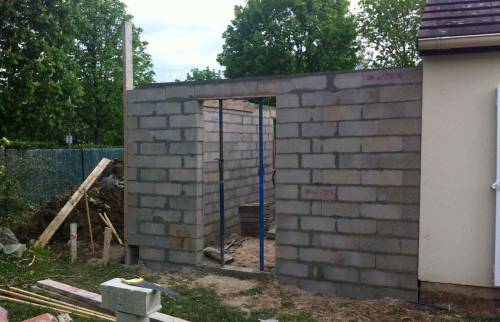 Maçonnerie pour extension de maison à Saint Thibault des vignes