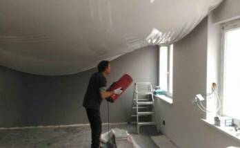 Installation d'un plafond tendu à chaud - Caudan (56850)