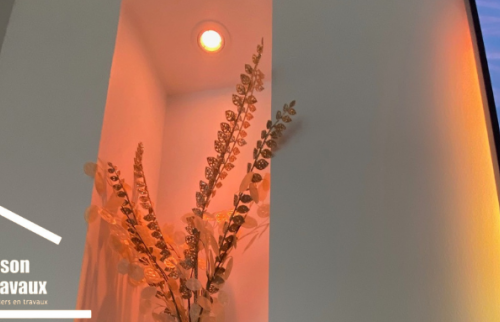 Spots niche connectés à une ambiance sur centrale domotique