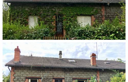 Façade de la maison avant les travaux de ravalement - Yvelines