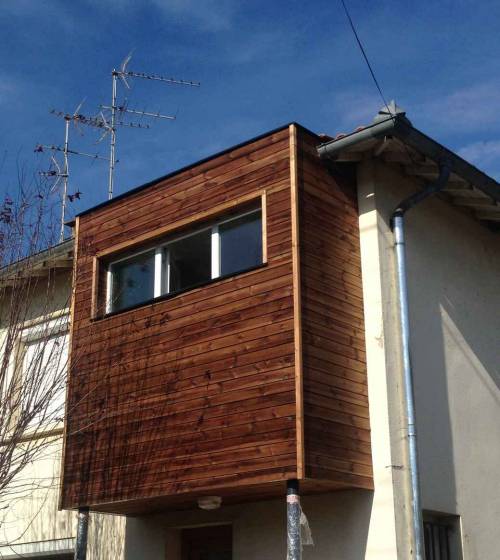 Extension ossature bois et bardage