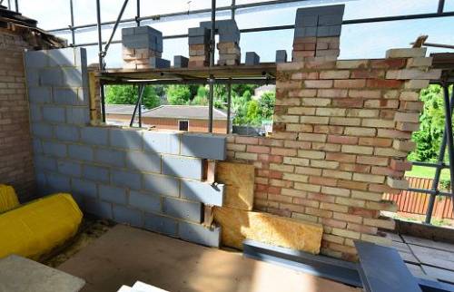 maçonnerie et gros oeuvre construction extension maçonnée pour salon salle à manger - Châteaulin - 29150 
