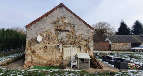 Façade de maison avant travaux de ravalement de façade - Yèbles 77390