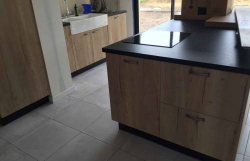 Ilot cuisine  - Rénovation maison à Saint Sébastien