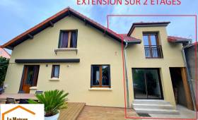 Maison côté jardin après extension (Yerres 91330)