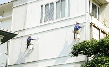 Nouveau ravalement de façade d'une maison 
