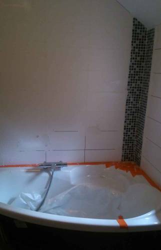 Mise en place baignoire d'angle - Saint Herblain