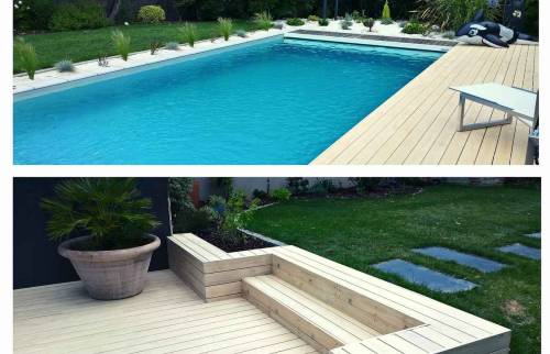 La piscine une fois la construction terminée 