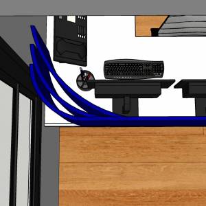 Meubles 3D d'un bureau d'accueil