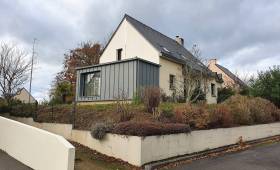 Vue final sur l’extension de la maison à Vitré