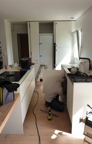 Installation des éléments muraux