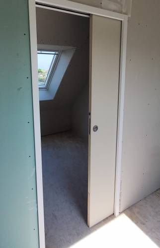 porte à galandage pour faciliter l'aménagement