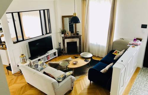 Salon maison rénovée Le Chesnay