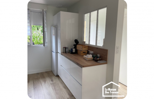 Plan de travail avec verrière 