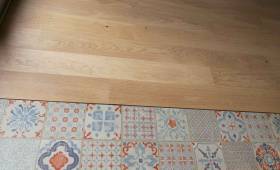 Sol PVC imitation carreaux de ciment - Cléguer (56620)