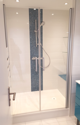 Paroi en verre, portes saloon 