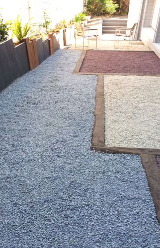 Graviers de différentes couleurs