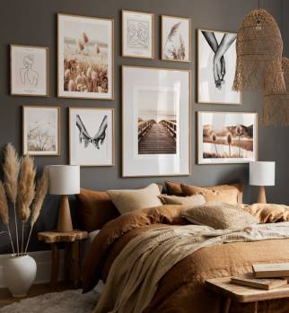 rénovation maison - chambre mur chocolat clair