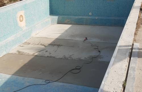 Diminution de la profondeur piscine en cours