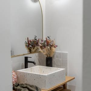 fleurs séchée salle de bain