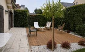 Aménagement d'une terrasse pour une maison à COURDIMANCHE
