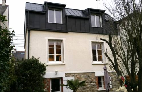 Façade côté jardin - architecte 44, décorateur intérieur 44, menuisier 44, maçon 44, peintre 44, électricien 44, plombier 44, étanchéiste 44