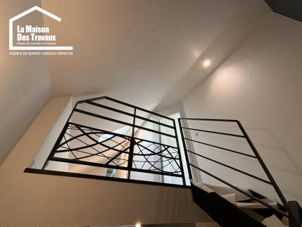 Escalier moderne bois métal Vannes