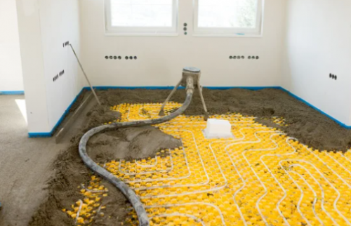 Dépose du béton ciment