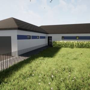 Maison toiture 4 pans avec double garage - Cécile Geiller - La Maison Des Architectes